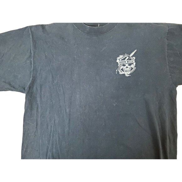 Vintage "Born Wild" Graphic Black T-Shirt With Eagle & "Spirit Of America" Desig - Picture 2 of 7